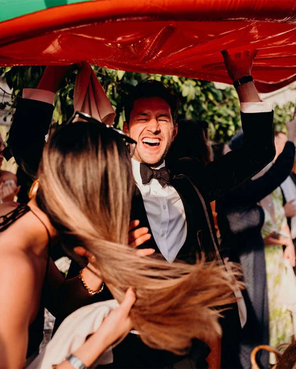 guests enjoy the wedding harry styles watermelon sugar party