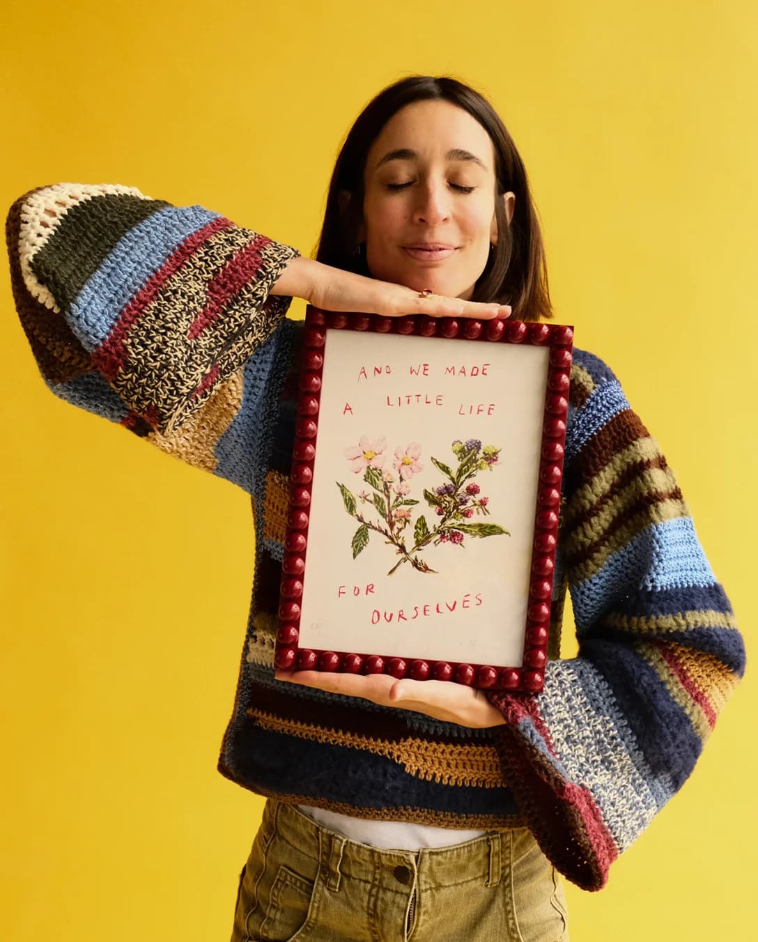Laura Jackson holds Glassette wedding gifts for homeware