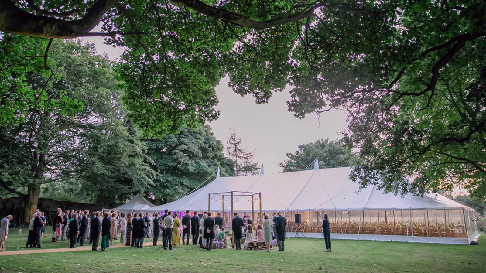 traditional style wedding marquee