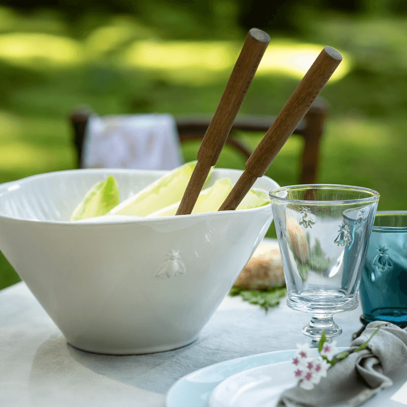 Bee Salad Bowl, D26cm, Cream