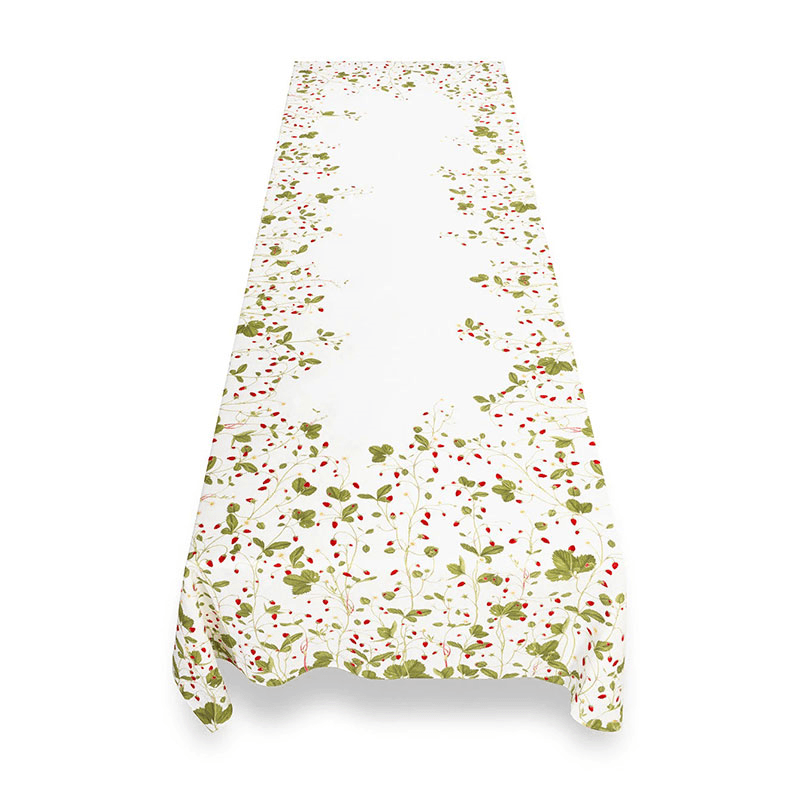 Fraise De Bois Linen Tablecloth, 165 x 300cm, Red
