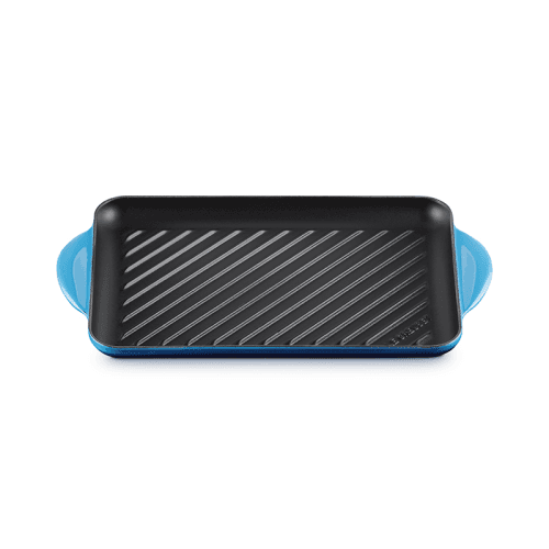 Image showing the Signature Cast Iron Rectangular Grill, 32cm, Azure product.