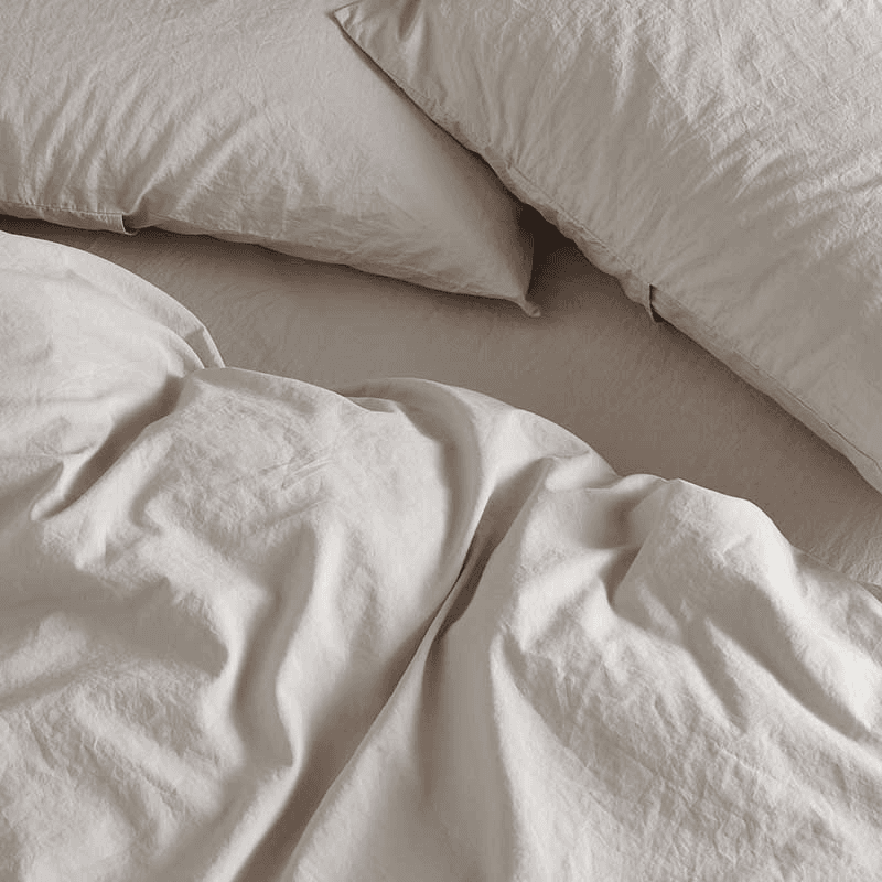 Relaxed Cotton Super King Duvet Cover, Clay