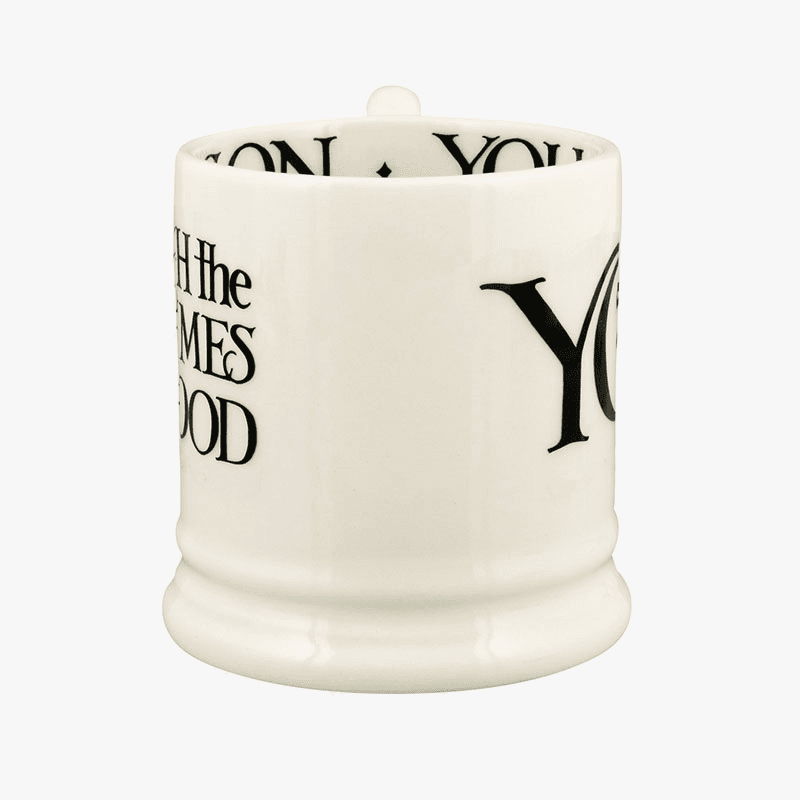 Black Toast Set of 2 You & Me Mugs, 300ml, Cream