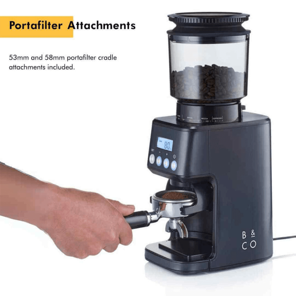 Barista Core Electric Coffee Grinder, Black