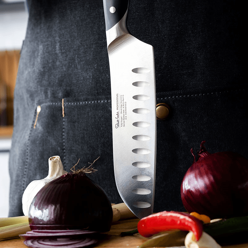 Professional Santoku Knife, L17cm, Stainless Steel