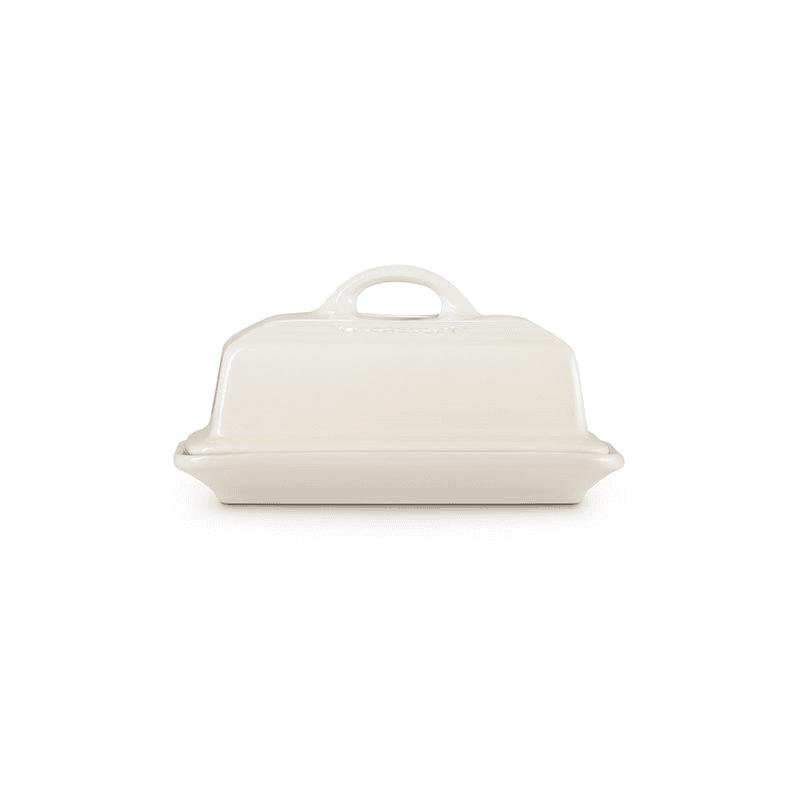 Stoneware Butter dish, 17 x 13 x 9cm, Meringue