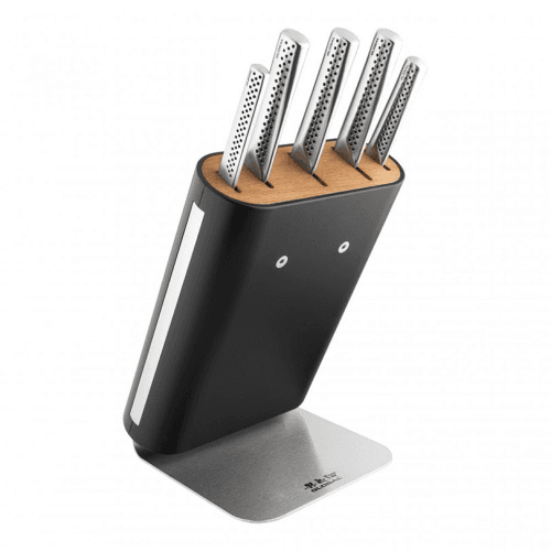 Image showing the Ukon 6 Piece Knife Block Set, Silver product.