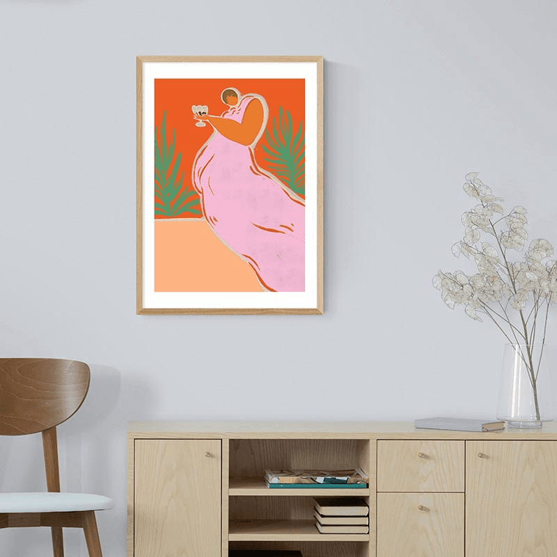 Art Guava Wine Time Print, Multi