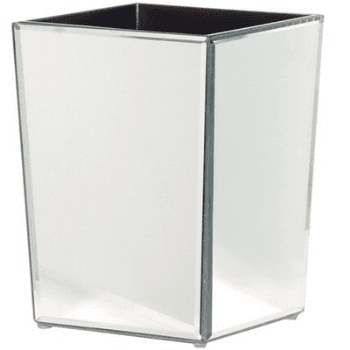 Wastepaper Bin, Venetian Glass, 26cm, Natural