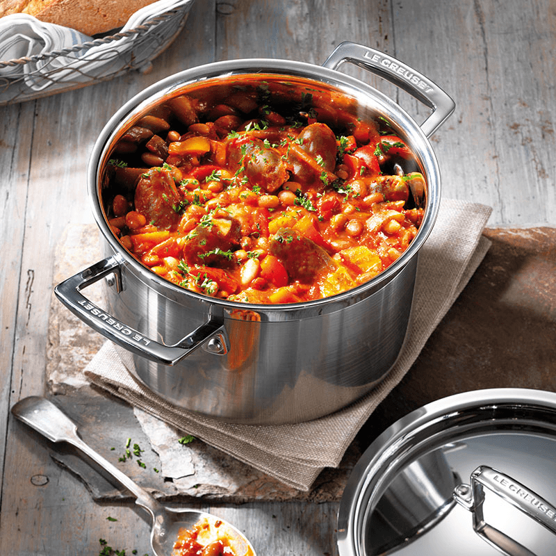Classic 3-ply Deep Casserole, 20cm, Stainless Steel