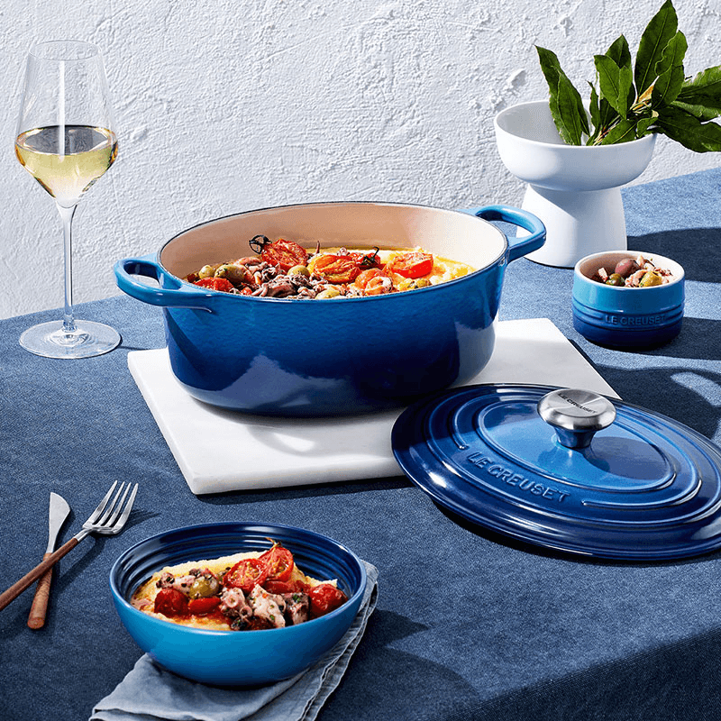 Signature Cast Iron Oval Casserole, 27cm, Azure