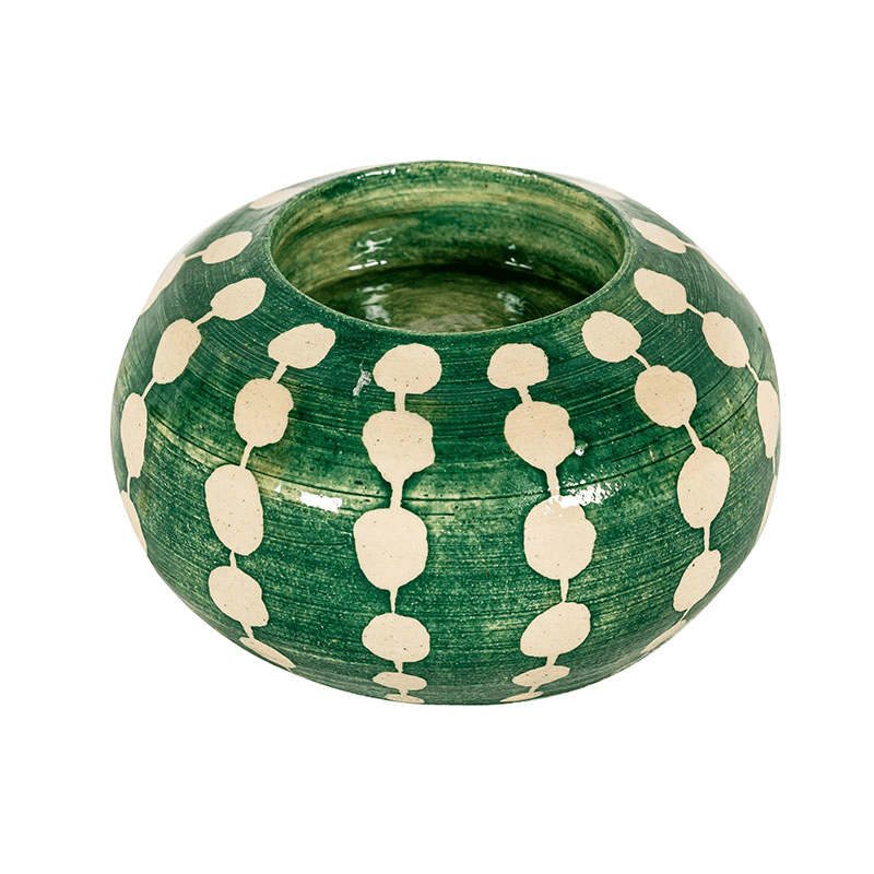 Dots Tealight Holder, D10cm, Green