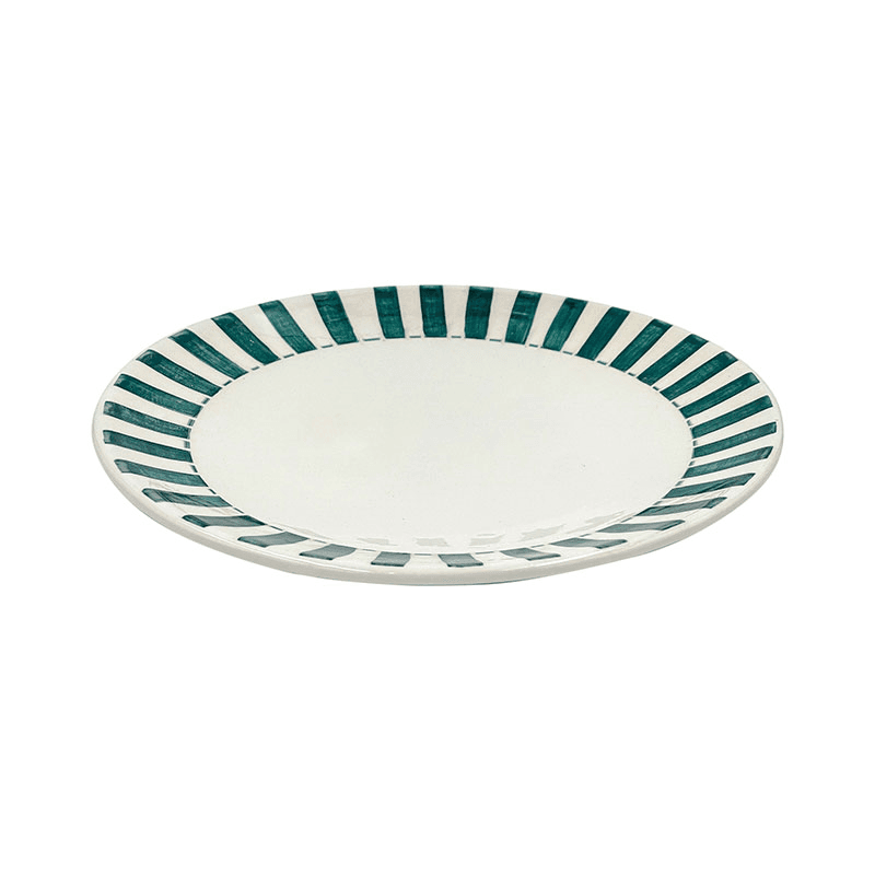 Stripes Dinner Plate, D26cm, Green