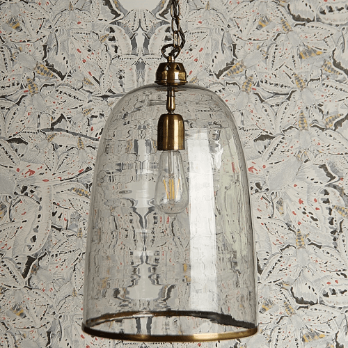 Image showing the Percy Large pendant light, D28 x H40cm, Brass Chain product.