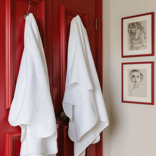 Image showing the Amelia Scalloped Hand Towel, White product.