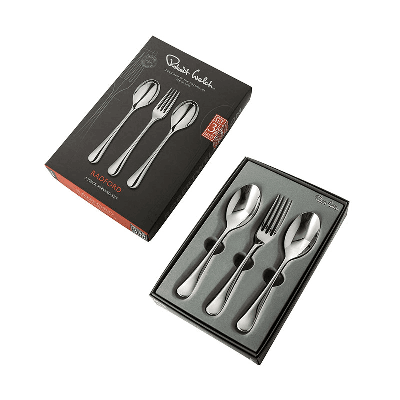 Radford Bright 3 Piece Serving Set, Stainless Steel