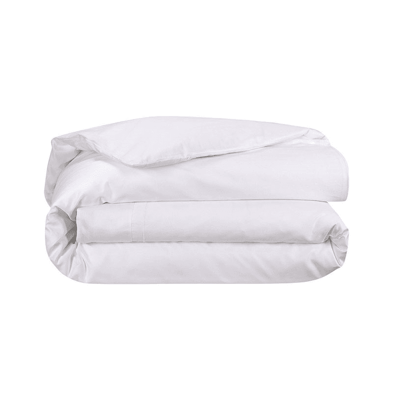 Lutece - 300 Thread Count Egyptian Cotton Sateen Double duvet cover, 200 x 200cm, Blanc