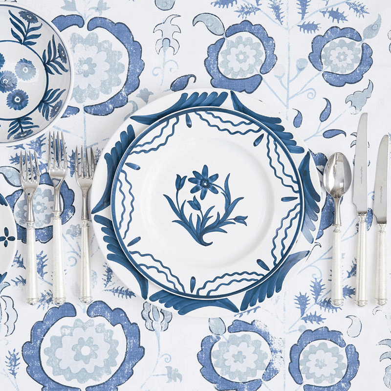Plate, Blue Summer Flower, Ceramic, Medium