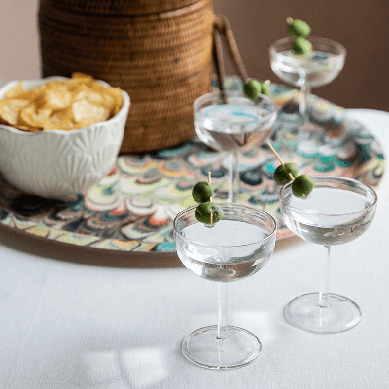 Set of 4 Coupes, Rose Pink