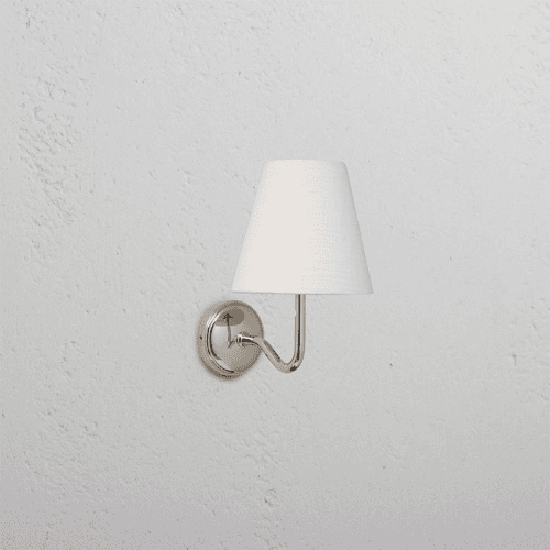 Image showing the Malvern  Wall Light Alabaster, H21cm, Polished Nickel product.