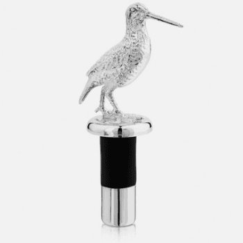 Image showing the Wine Bottle Stopper, Snipe, Silver Plate product.