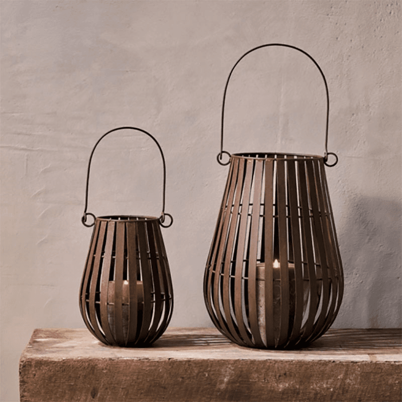 Pothos Lantern, H31cm, Rust