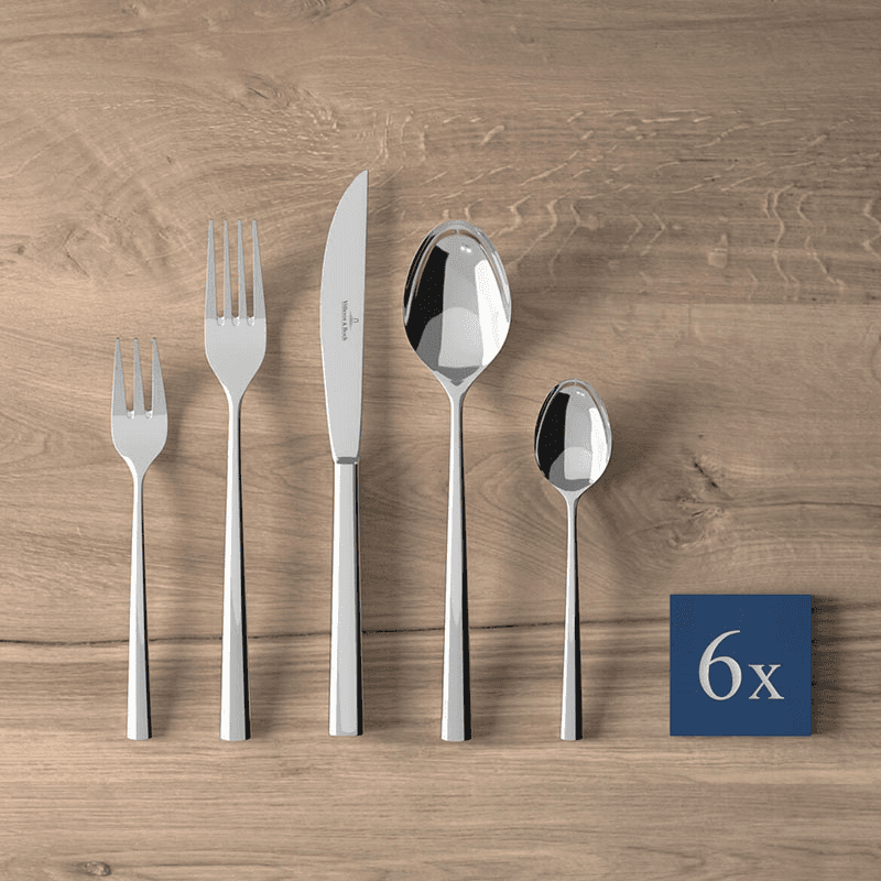 Piemont 30 piece cutlery set, Stainless Steel