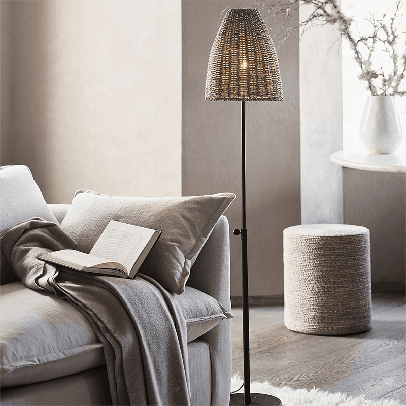 Burford Adjustable Floor Lamp, H130cm, Black