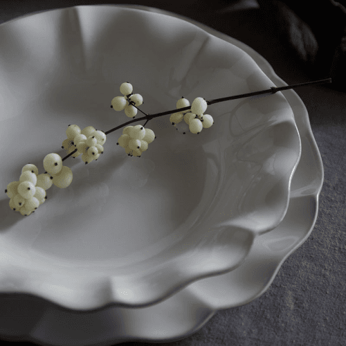 Image showing the Rosa Set of 6 Pasta Bowls, D25cm, White product.