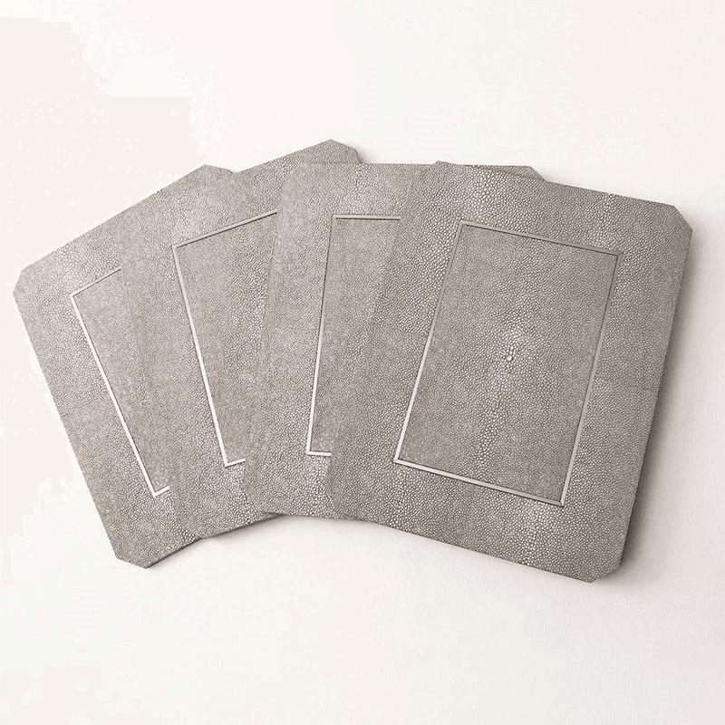 Otis Set of 4 Placemats, 20 x 30cm, Barley Shagreen