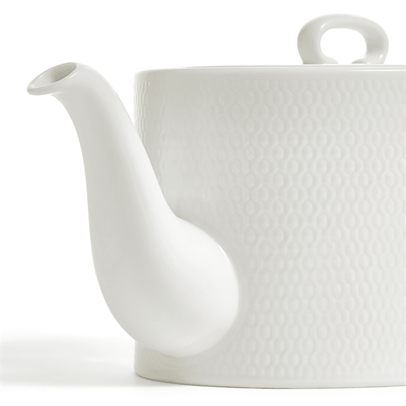 Gio 7 Piece Tea Set, White
