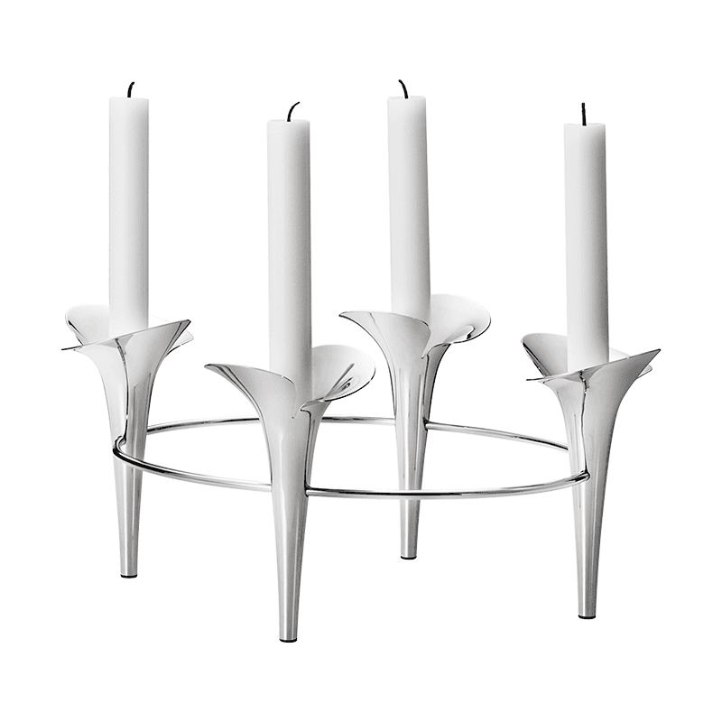 Bloom Botanica Candleholder, H15 x W34 cm, Silver
