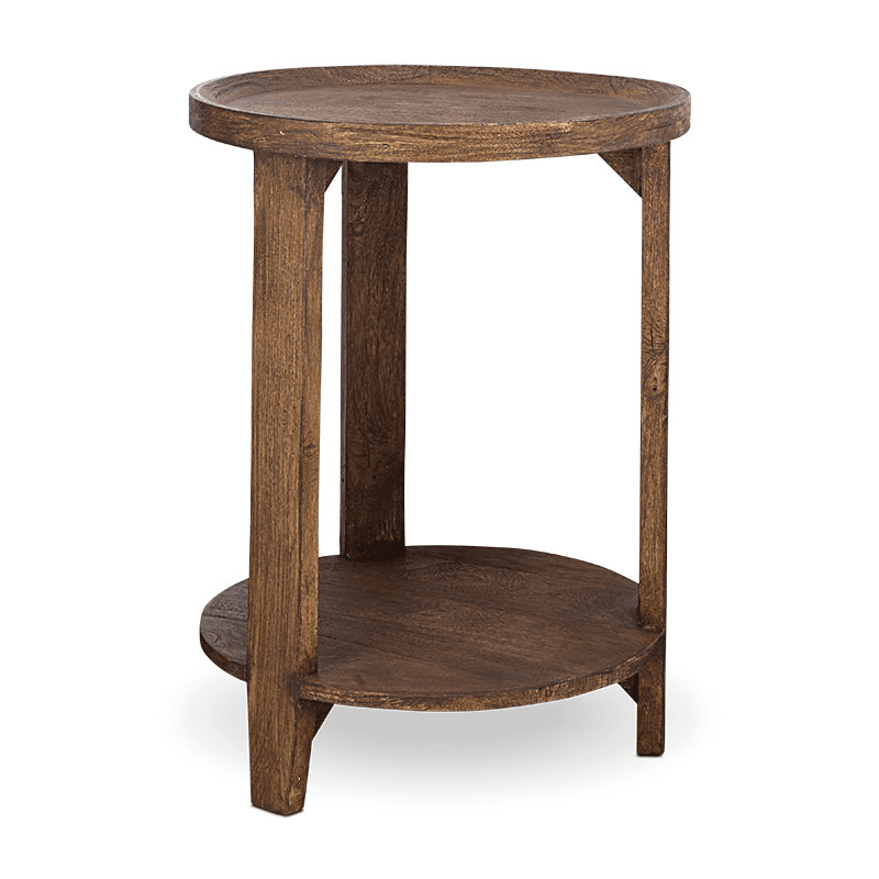 Triveni Mango Wood Side Table, Walnut