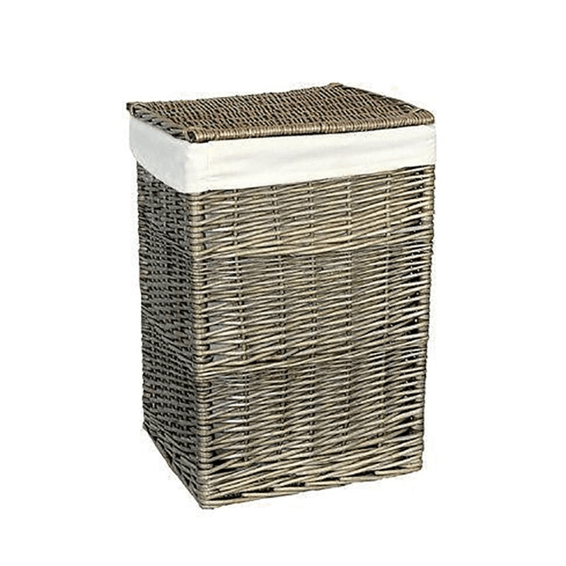 Willow Square Laundry Basket, Antique Wash,61x46cm
