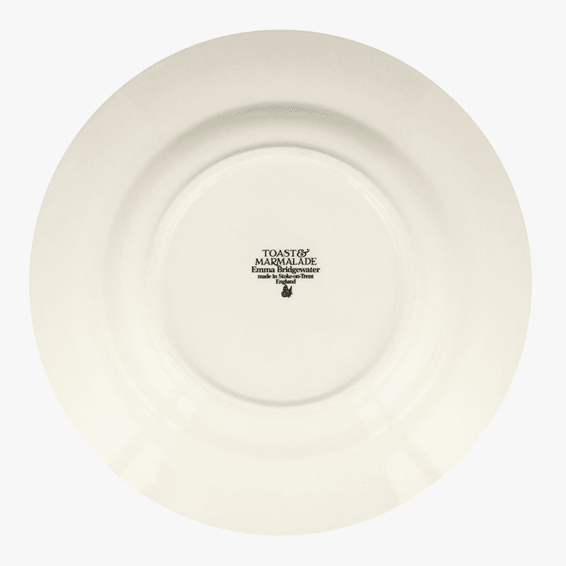 Black Toast Fish & Chips Plate, D27cm, Cream
