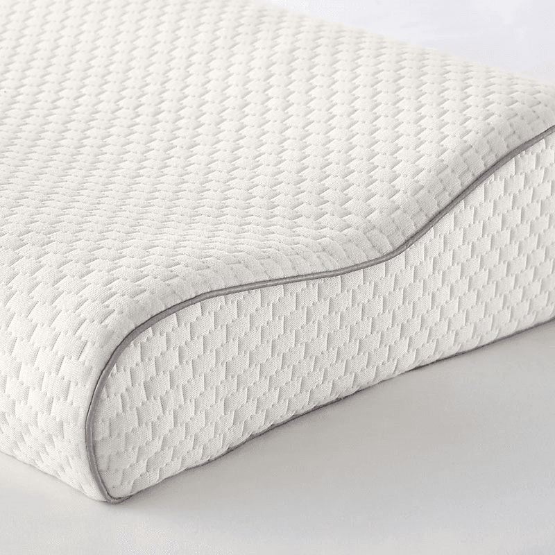Memory Foam Standard Support Pillow, White