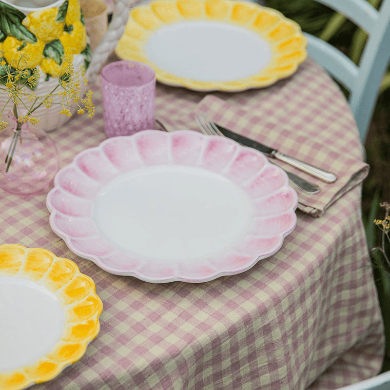 Lido Set of 4 Dinner Plates, D29cm, Pink