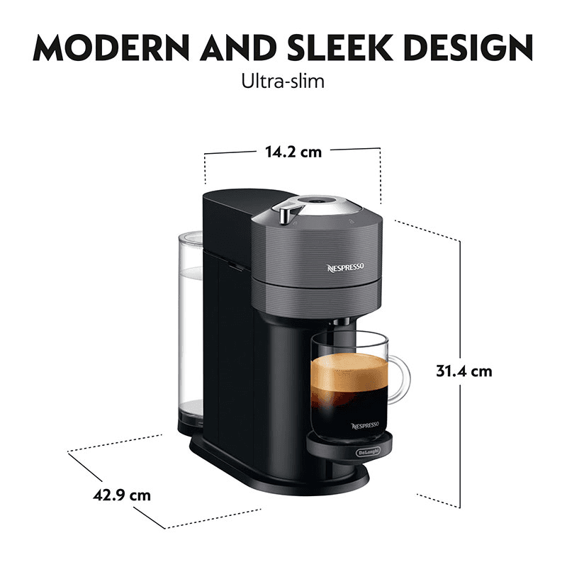 Vertuo Next with Aeroccino Coffee Machine, Grey