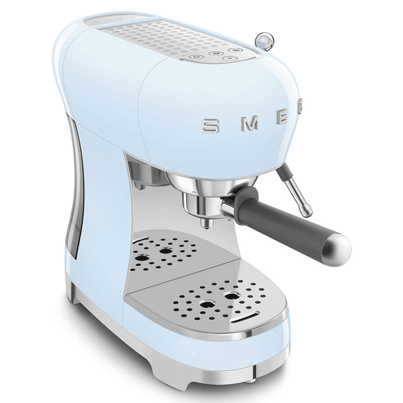 50's Style Espresso Coffee Machine, Pastel Blue