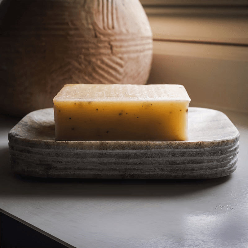 Asana Marble Soap Dish, Grey