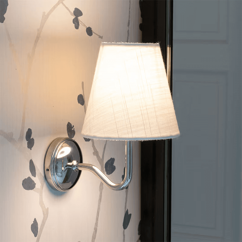 Malvern  Wall Light Alabaster, H21cm, Polished Nickel