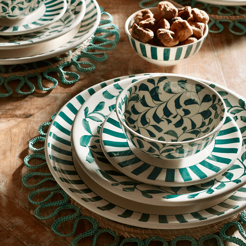 Stripes Bowl, D14cm, Green