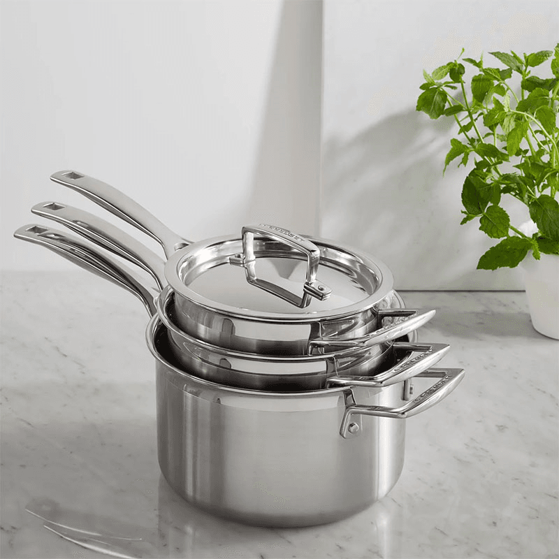 Classic 3-ply 3-Piece Saucepan Set, Stainless Steel