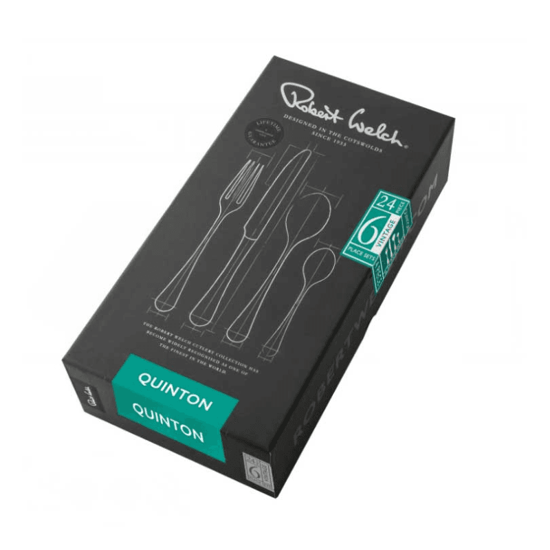Quinton Vintage 24 Piece Cutlery Set, Stainless Steel