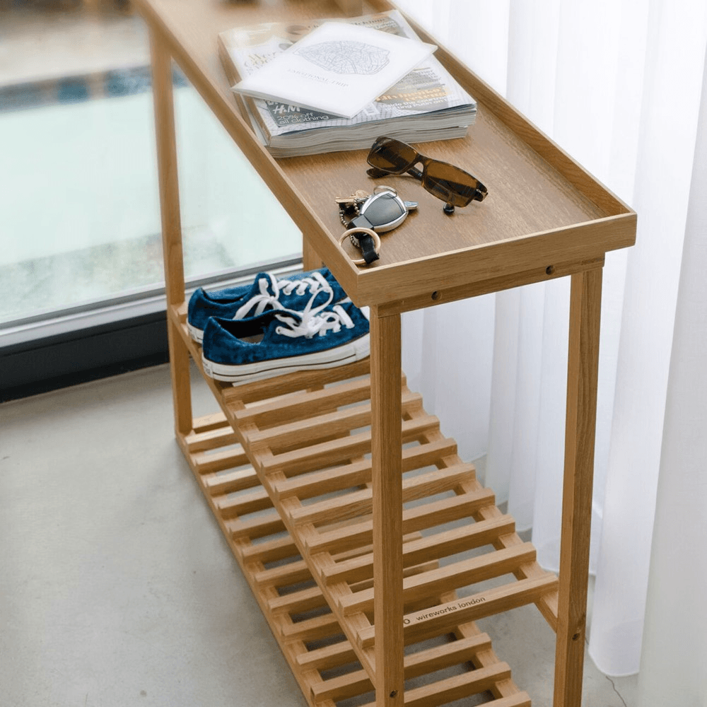 Hello Storage table, H74.4 x W81 x D28cm, Oak
